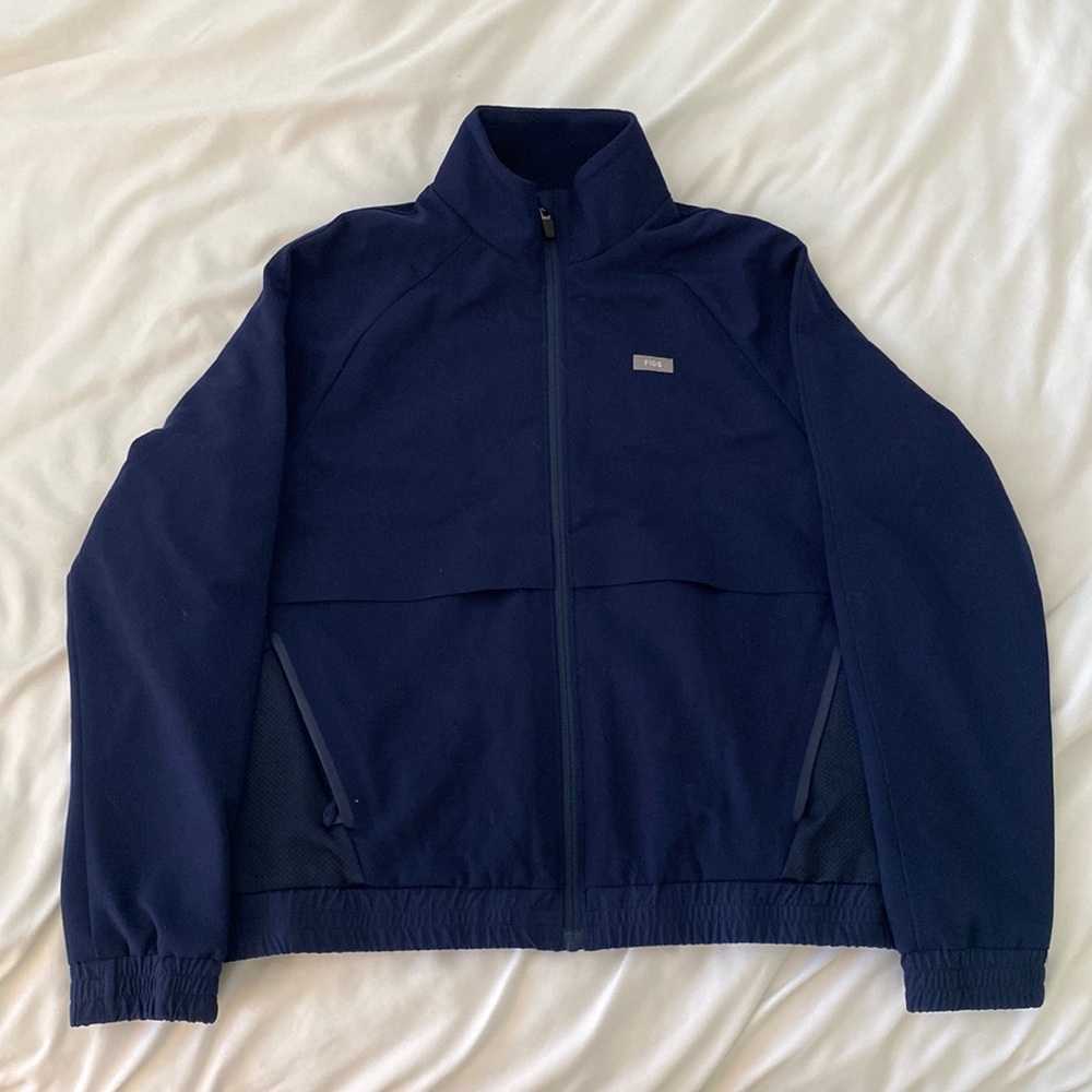 Figs Sydney Scrub Jacket, Navy